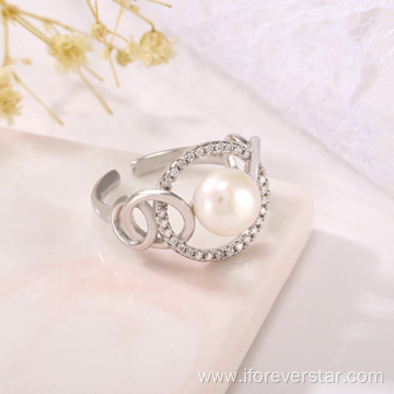 Popular Style Trendy Rings Pearl Jewelry Rings